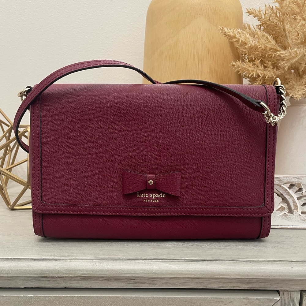 Maroon Kate spade bag